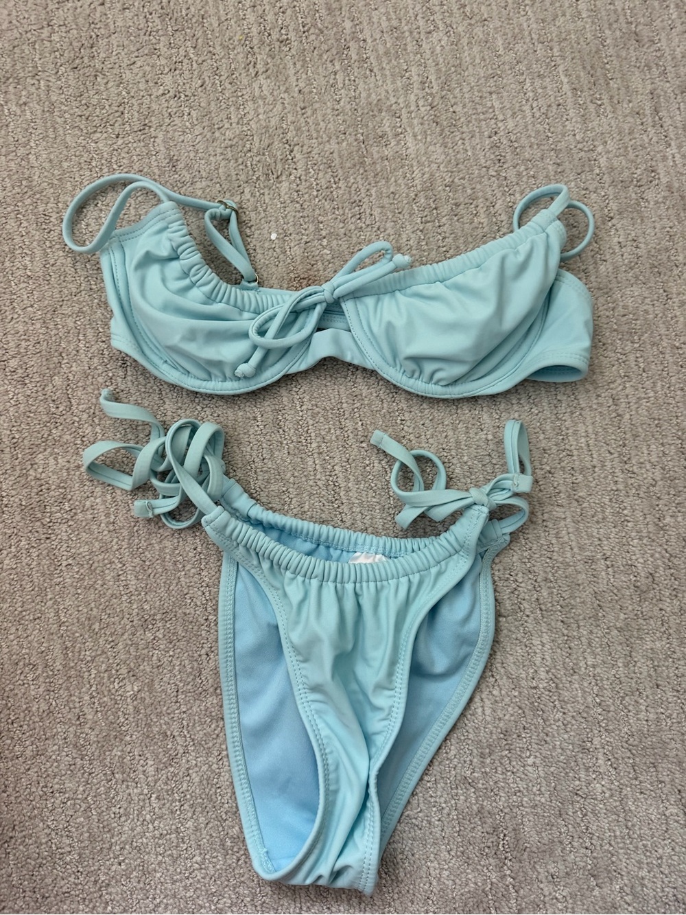 Xhilaration Aqua Tie Bikini Bottoms - XS